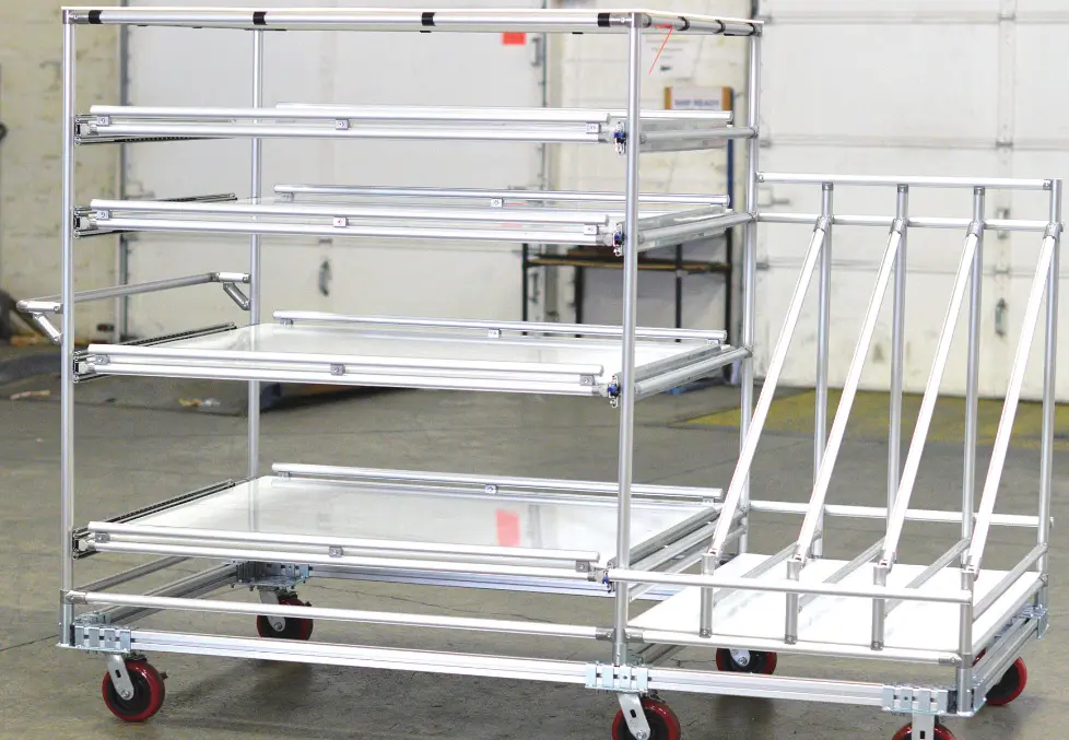 Aluminium Pipe Racking System Trolley