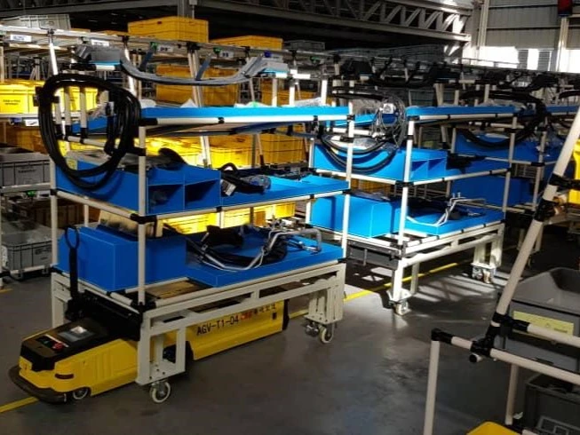 AGV Tugger Combine Welding & Pipe Racking and Joint Systems