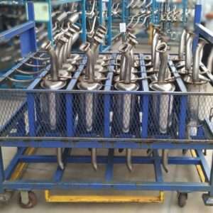 Part exhaust racking